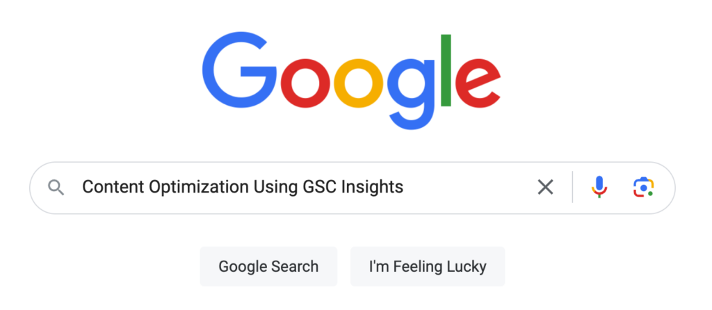 Content Optimization Using GSC Insights